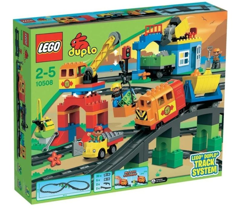 HIT Lego Duplo 10508 ogromny zestaw pociąg ruch dźwięk track system