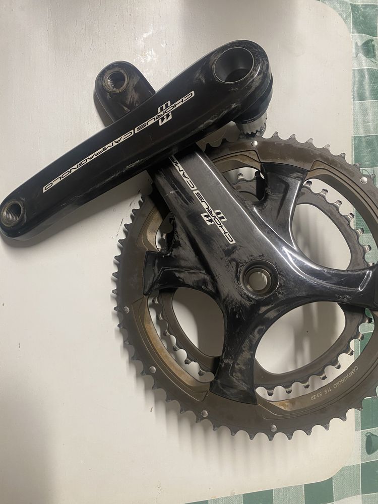 Pedaleira Campagnolo 39/53 carbono