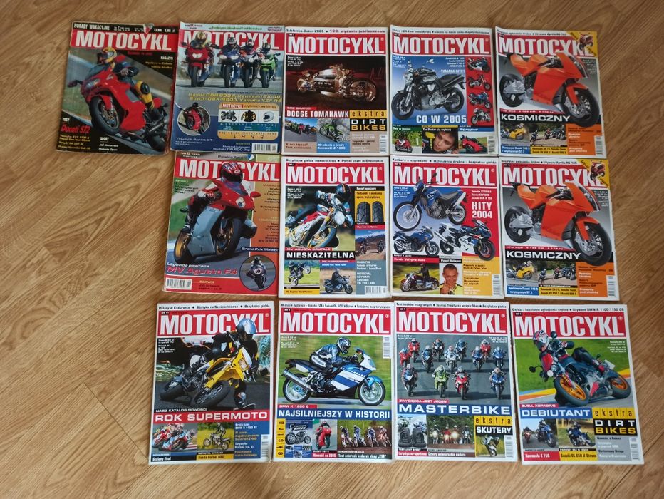 Motocykl 2003 czasopismo 1997 gazeta 1999 13 sztuk 2004