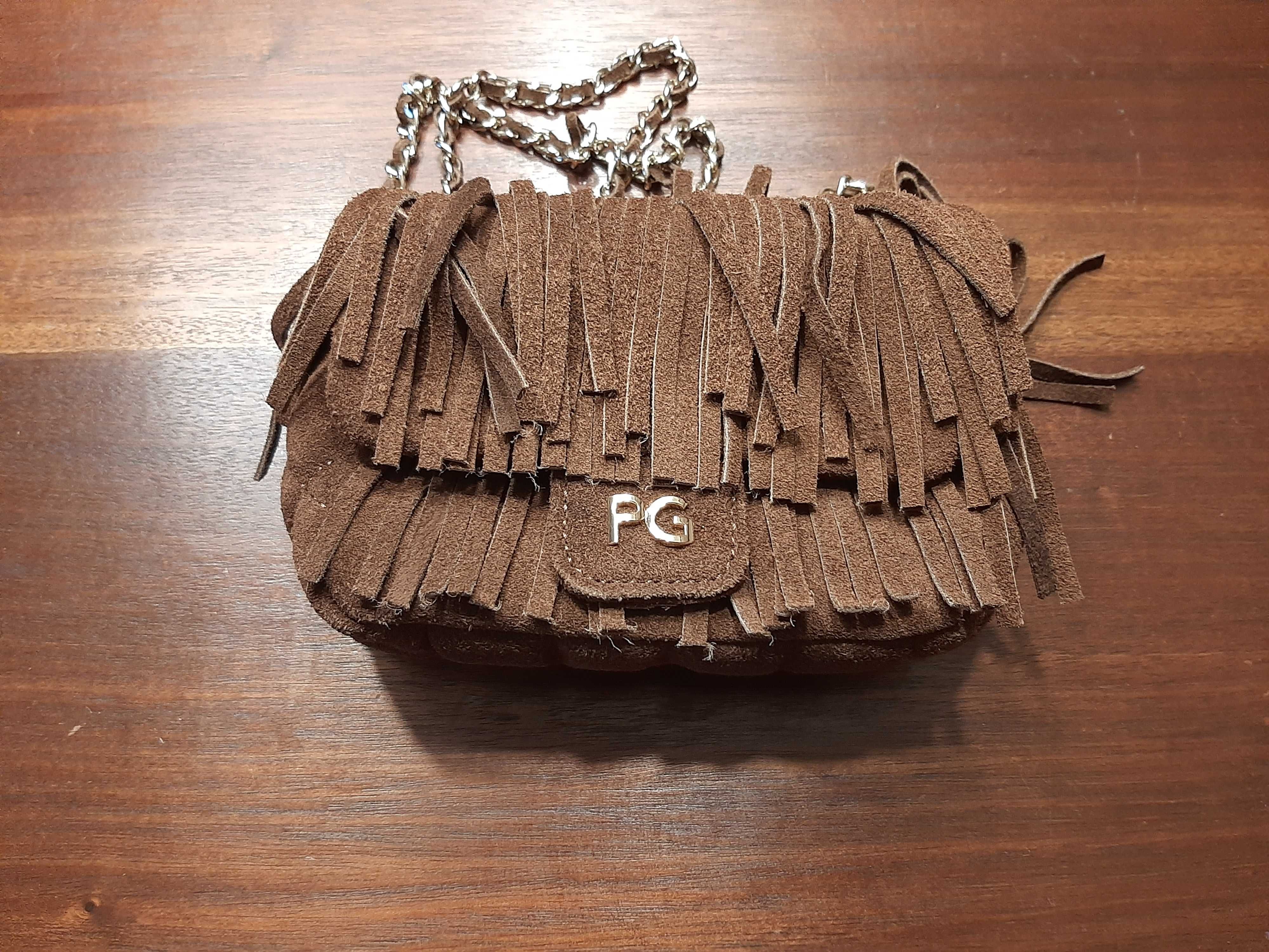 Purificacion Garcia: Pochete / Cross Body Bag Camurça 100% pele