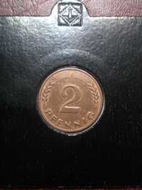 Moneta Niemcy RFN 2 pfennig 1971 F