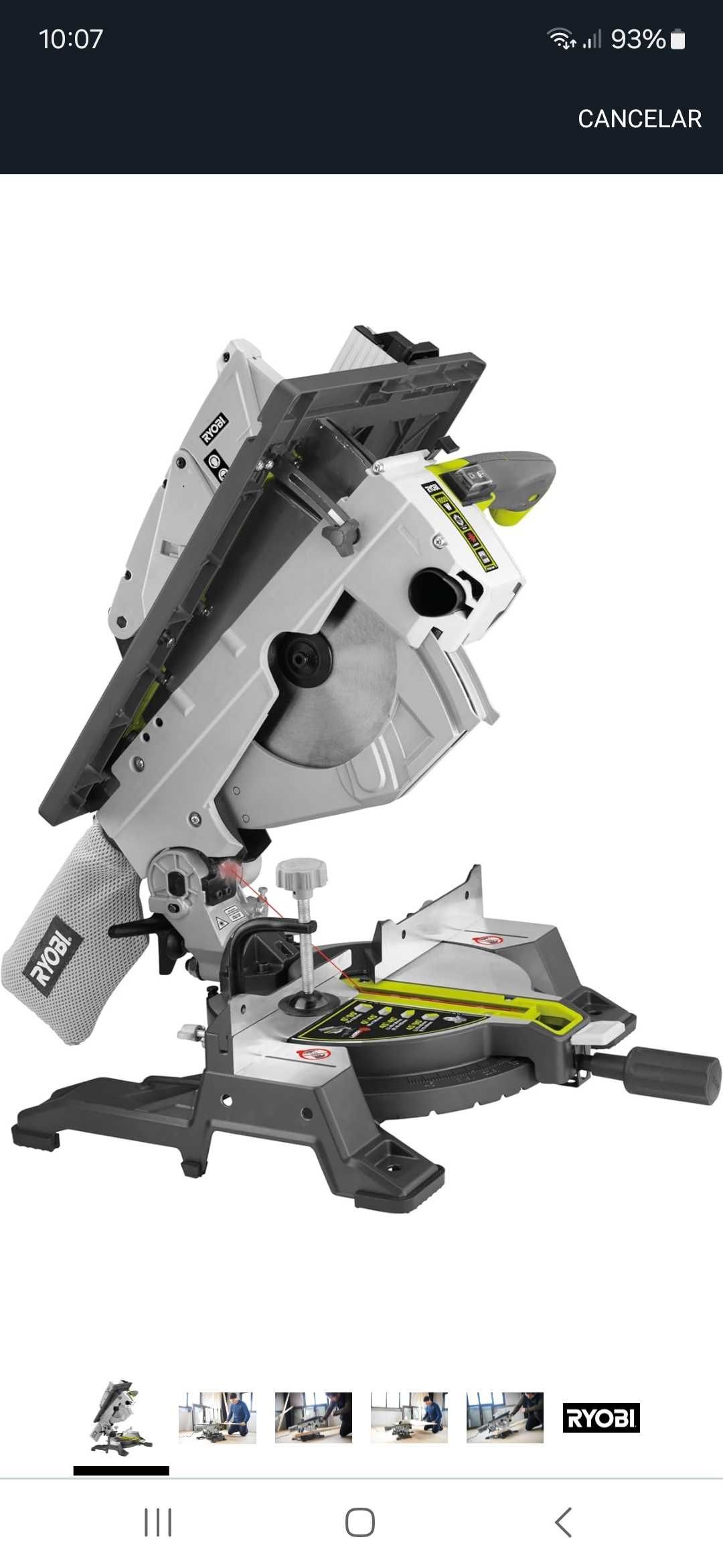 Máquina de meia esquadria com mesa