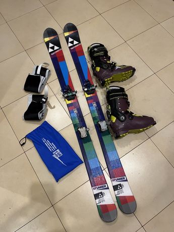 narty skiturowe/ skitury dla dziecka- narta 131cm, buty 23cm