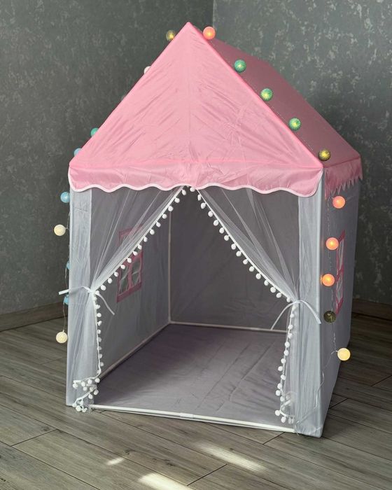 Дитяча палатка З ЛІХТАРИКАМИ Намет дитячий Дитячий будиночок Вігвам