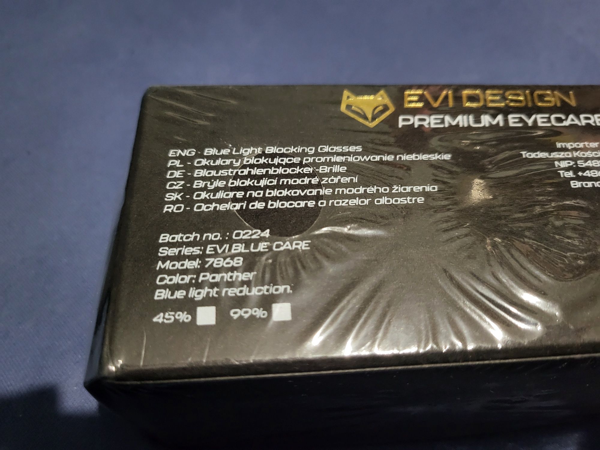 EVI Design Premium Eyecare - okulary blokujące niebieskie światło
