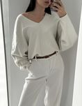 Biaty sweter dzianinowy H&M