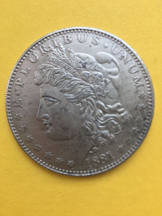 Исторический серебряный доллар Моргана(Morgan Dollar) 1881-S