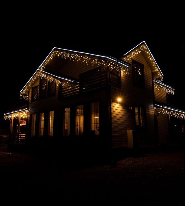 Вулична гірлянда бахрома в 3-х кольорах