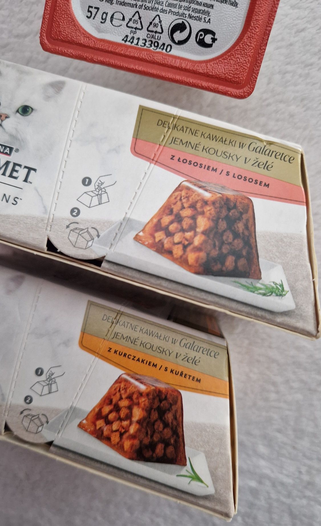 Purina GOURMET mokra karma dla kota 3x łosoś,2xkurczak gratis butchers