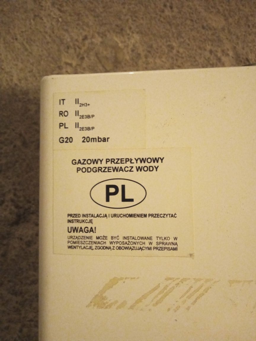 Gazowy Przepływowy podgrzewacz wody