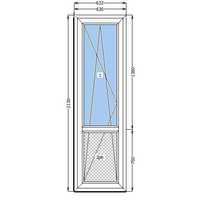 Балконні металопластикові двері НОВІ 630*2130