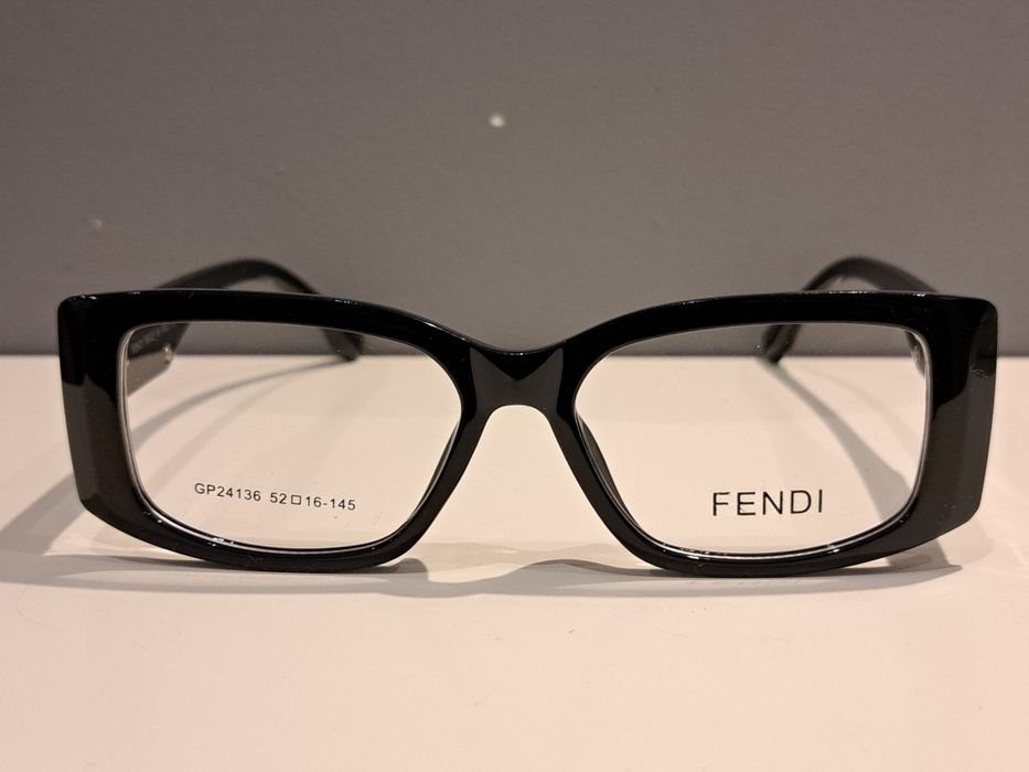 FENDI nowe damskie czarne oprawki korekcyjne okulary zerówki