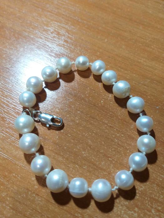 Браслет з перлами 22 см (перлини 9 мм)