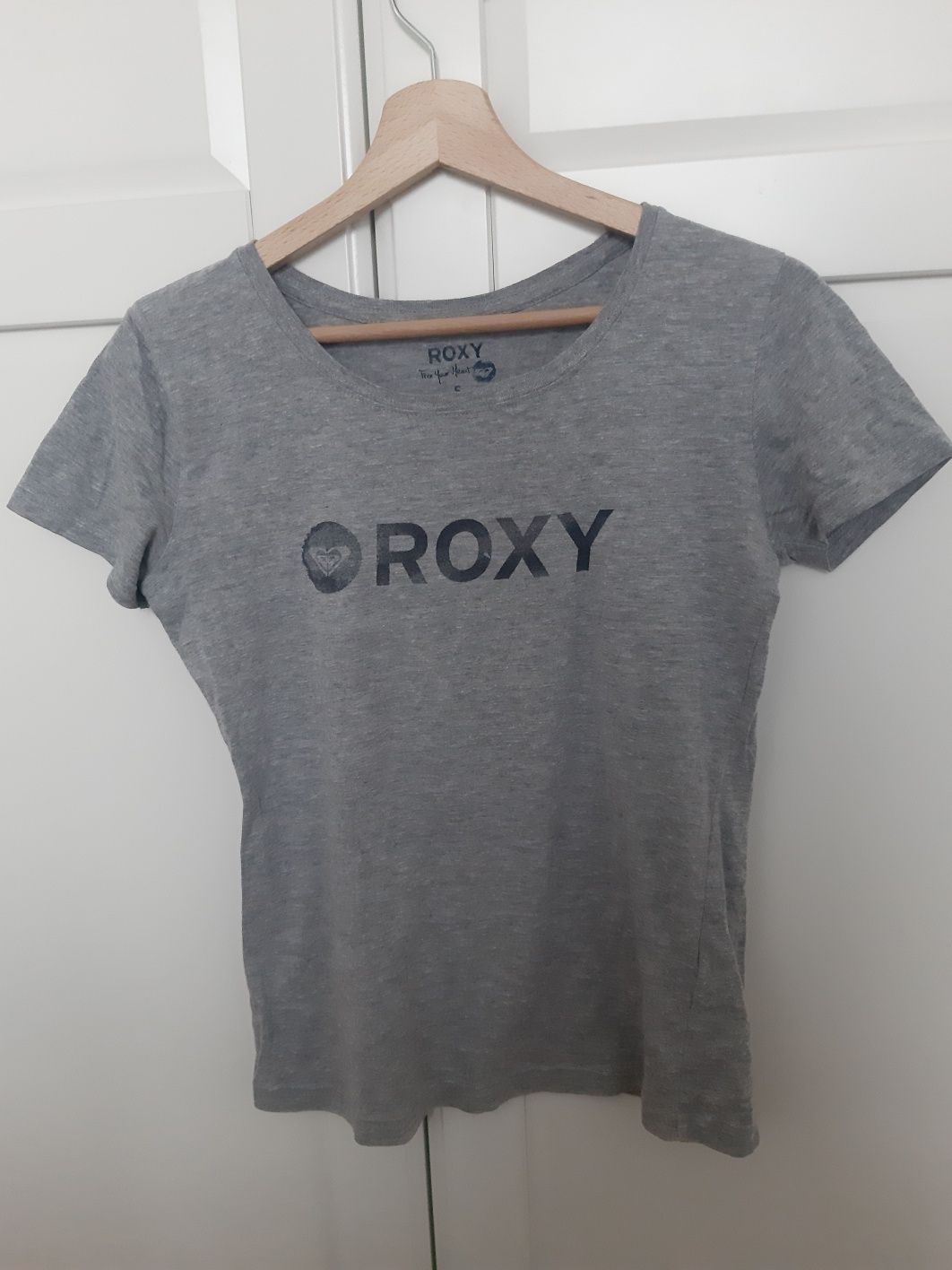 Szara koszulka Roxy S tshirt jak nowa