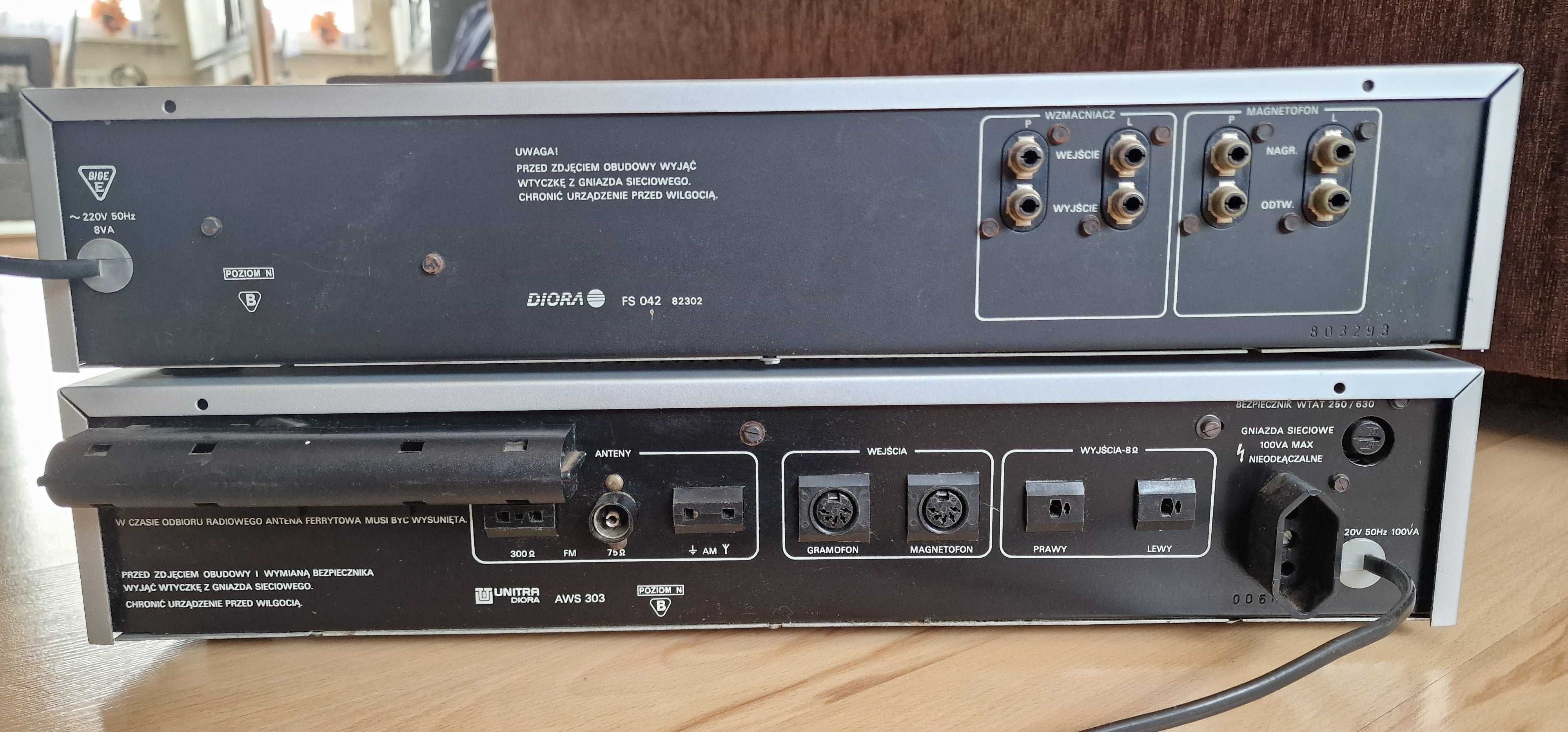 Unitra diora amplituner aws 303 i korektor fs 042