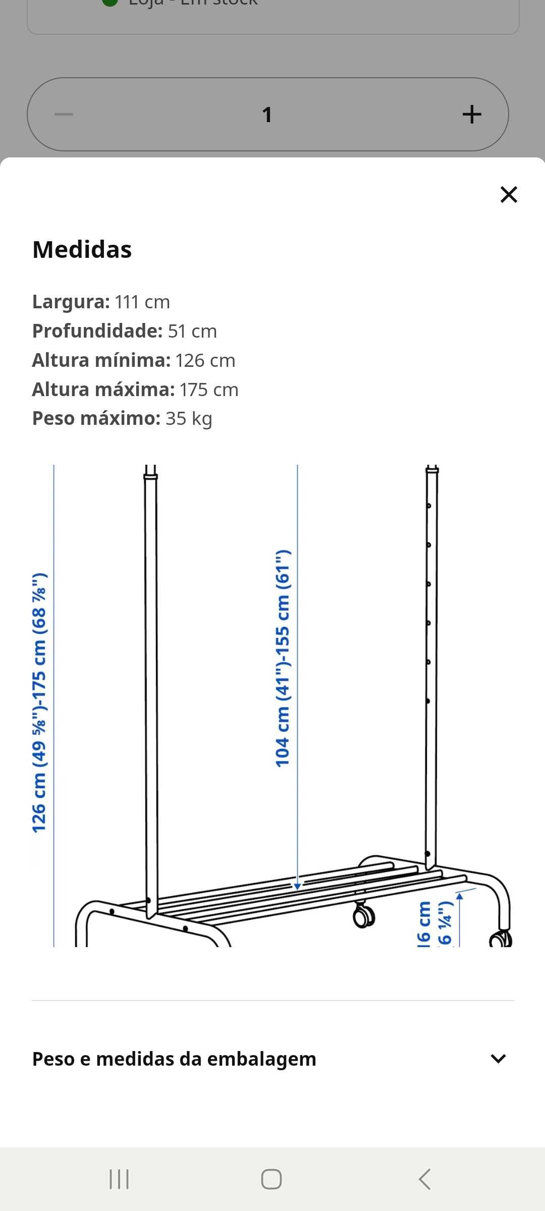Ikea suporte de cabides Novo