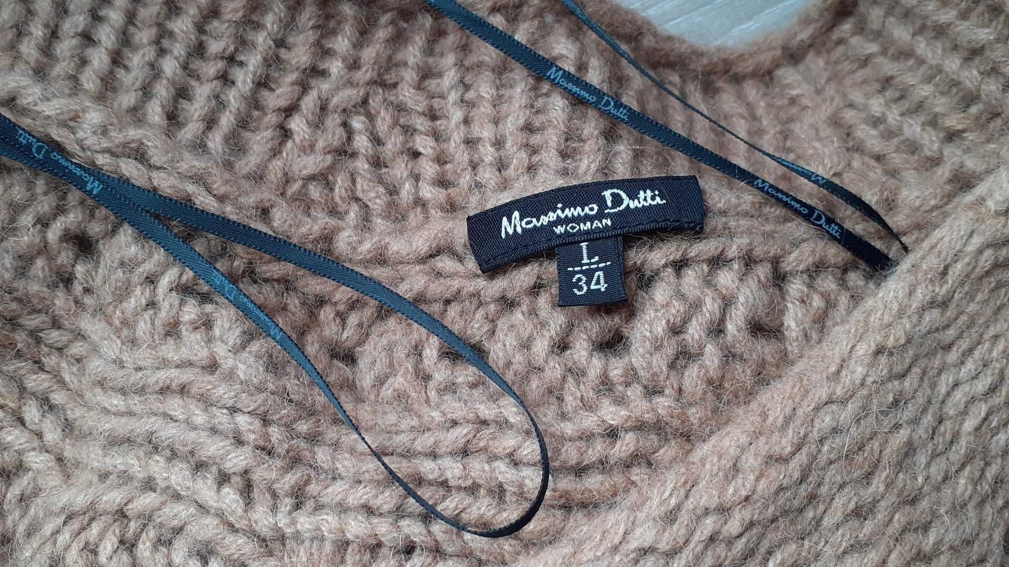 Colete lã Massimo Dutti Camel hair & cashmere L