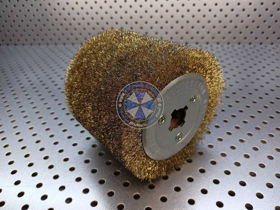 Ściernica walcowa z drutu mosiądzowanego 120×100×0,3×19mm szczotka