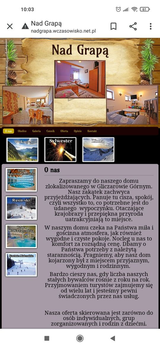 Pokoje w górach,,Nad Grapą,, Gliczarów Górny