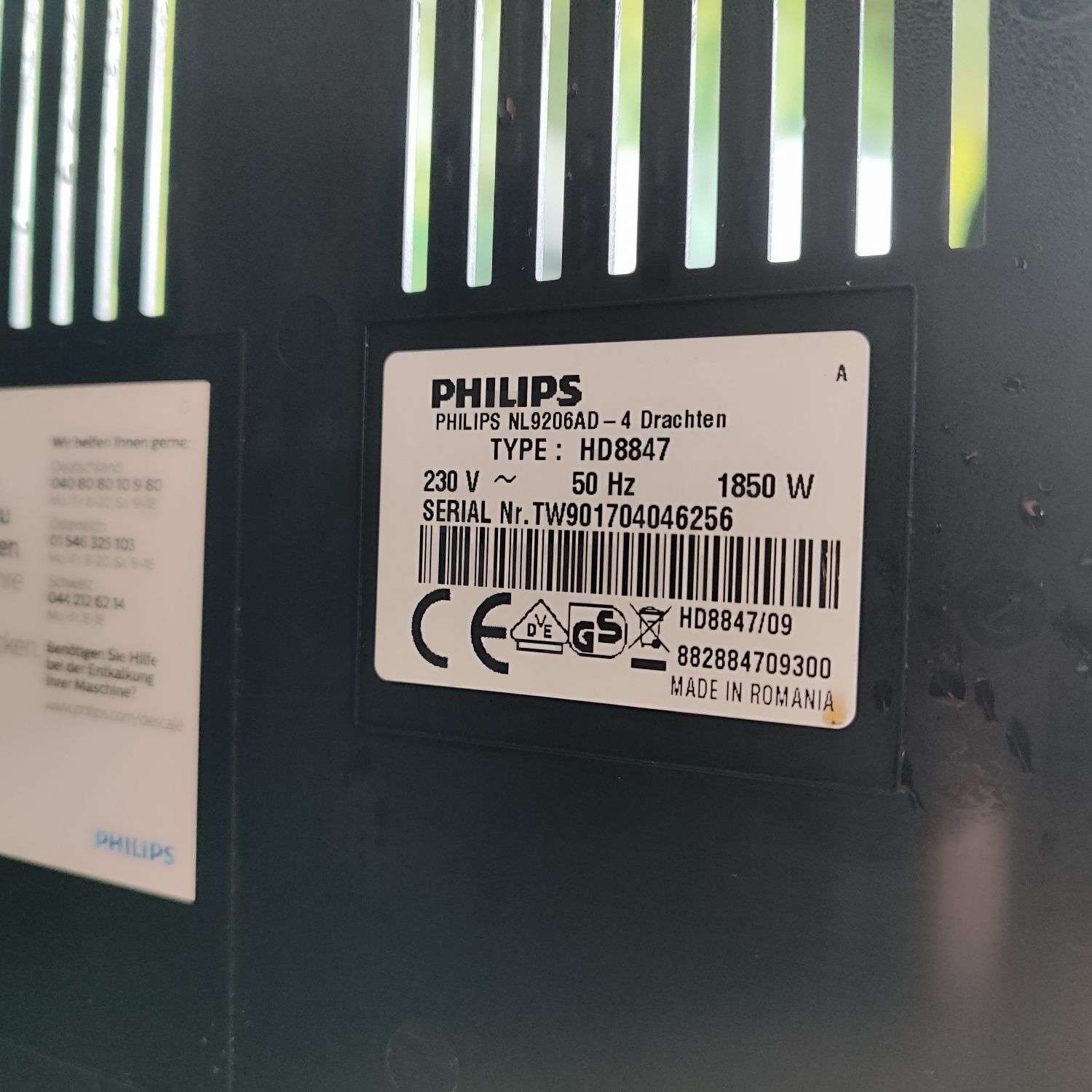 Ekspres do kawy Philips hd8847/09 +karafka na mleko
