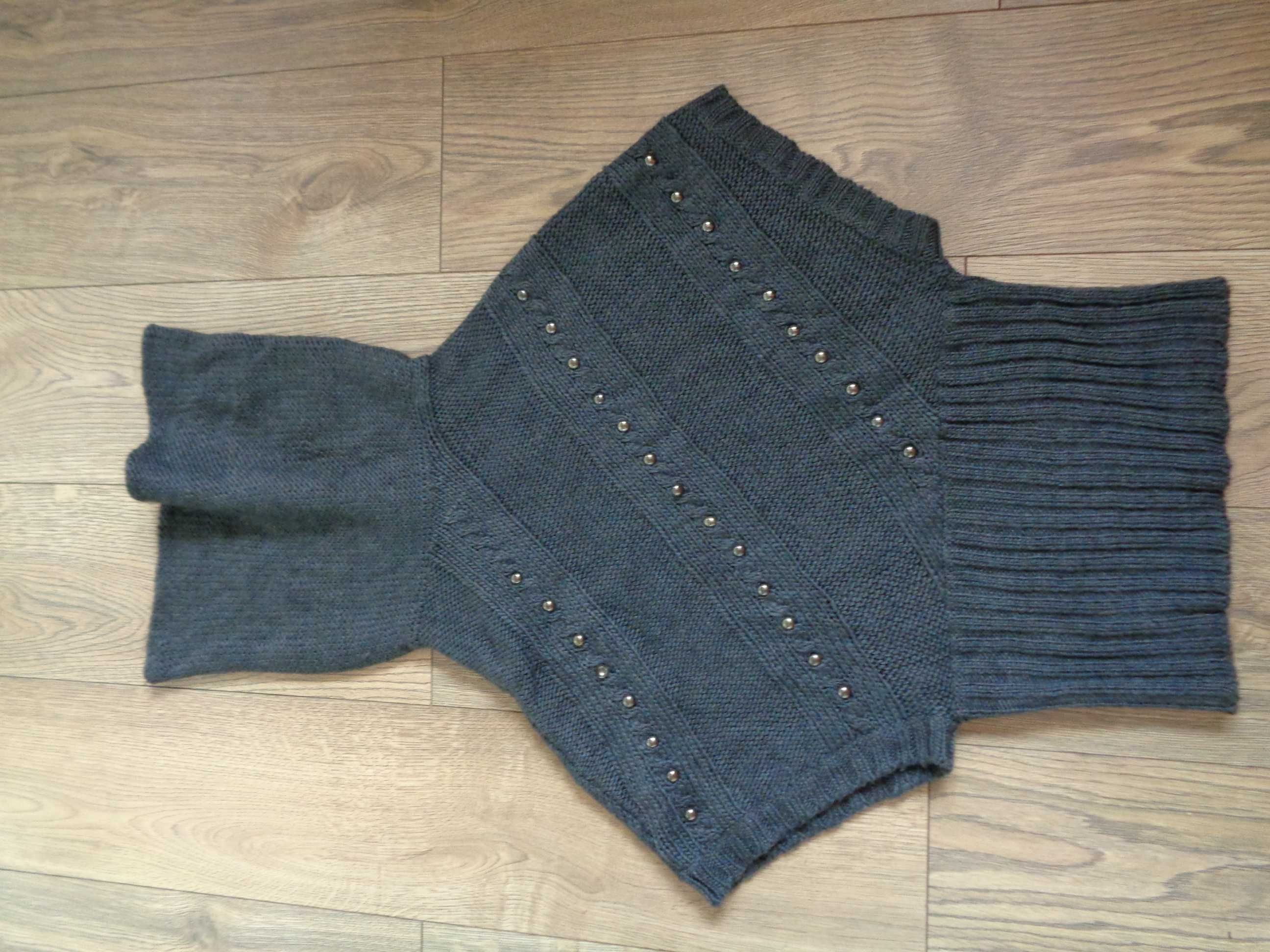 Sweter/bezrękawnik szary rozm 164/S