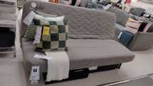 IKEA Nyhamn Sofa 3-osob Knisa szary/materac piankowy bialy