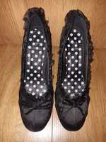 buty pantofelki szpilki czarne 40