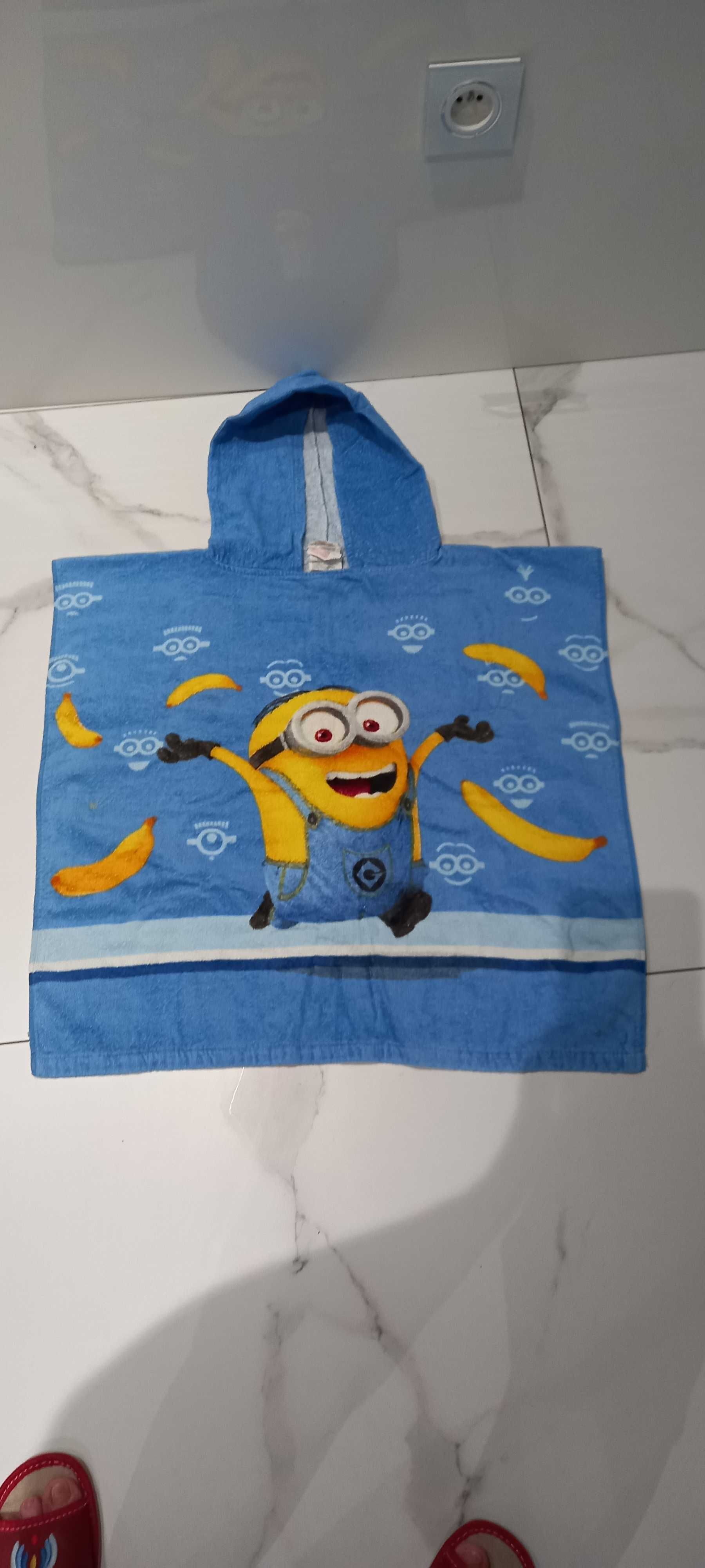 Ręcznik  dla dzieci  MINIONKI  z kapturkiem  UŻYWANY