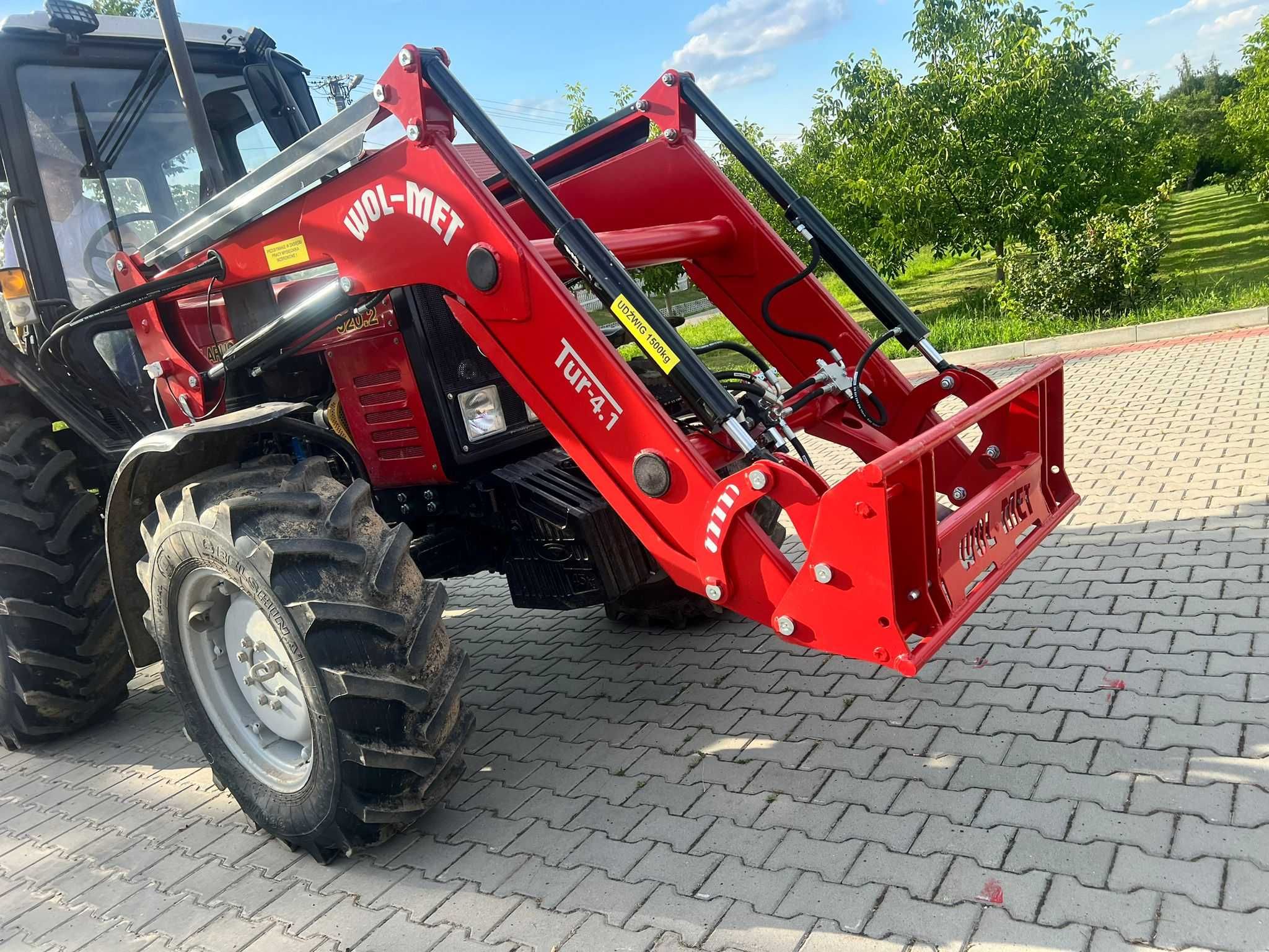 Ładowacz czołowy TUR ciągnika 1500kg dostawa montaż raty WOL-MET 4.1