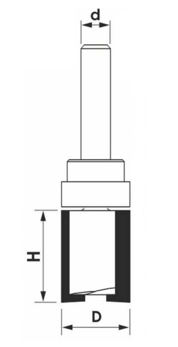 Frez Prosty Łożysko Górne CNC 16x30x8 Globus Professional CRD