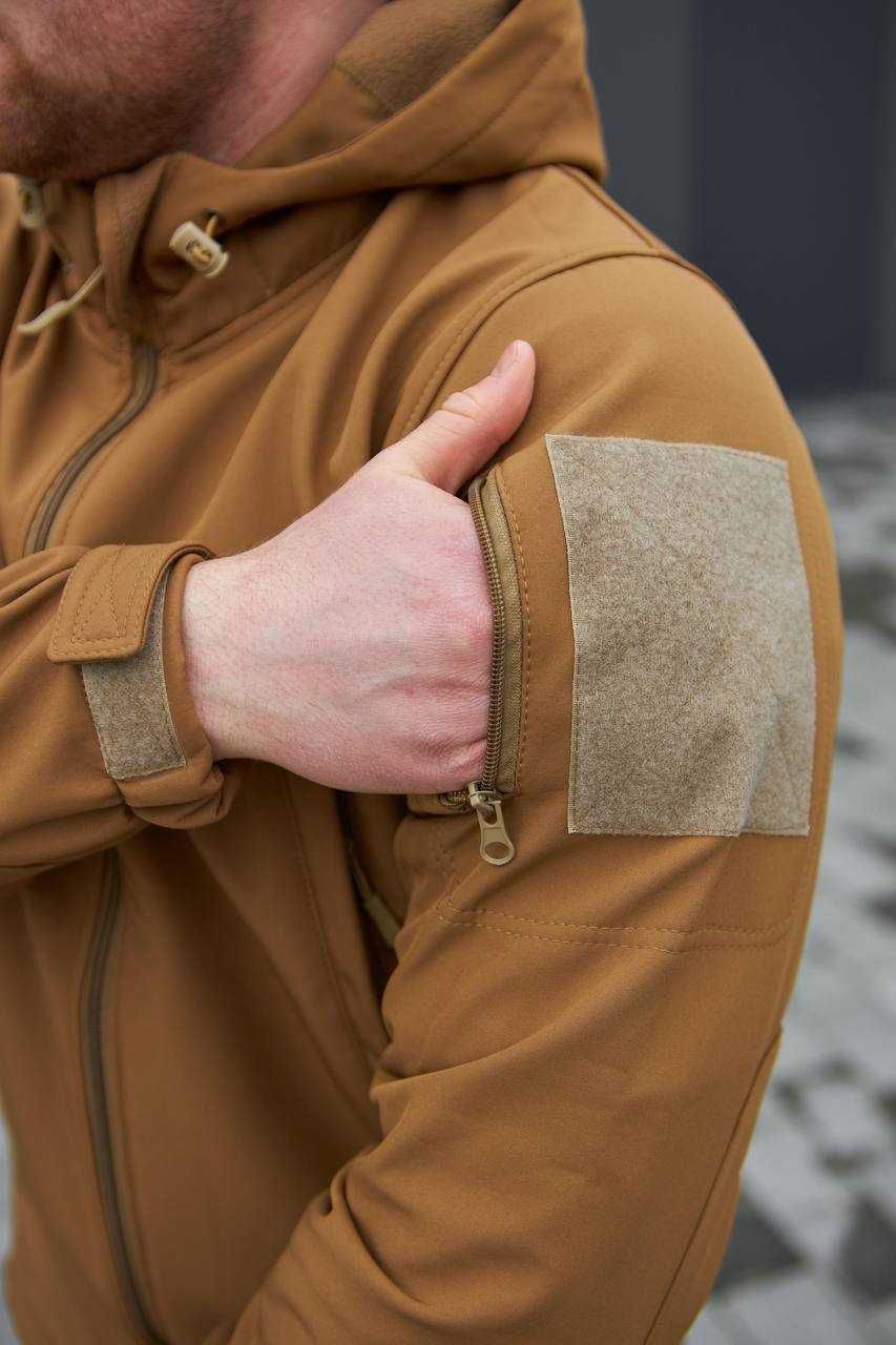 Тактична військова демісезонна куртка Softshell - на флісі