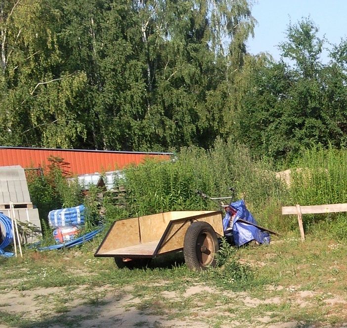 Przyczepka do ogrodu duze kola
