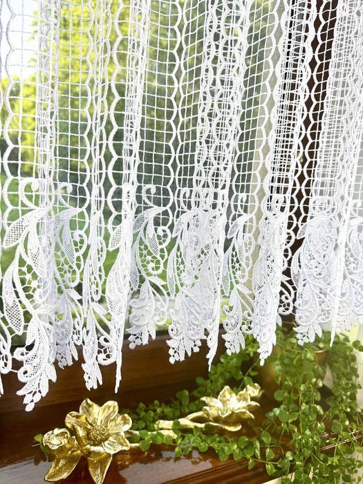 Zazdrostka Gipiura Biała Firanka Do Pokoju Do Kuchni Na Wymiar 120 wys