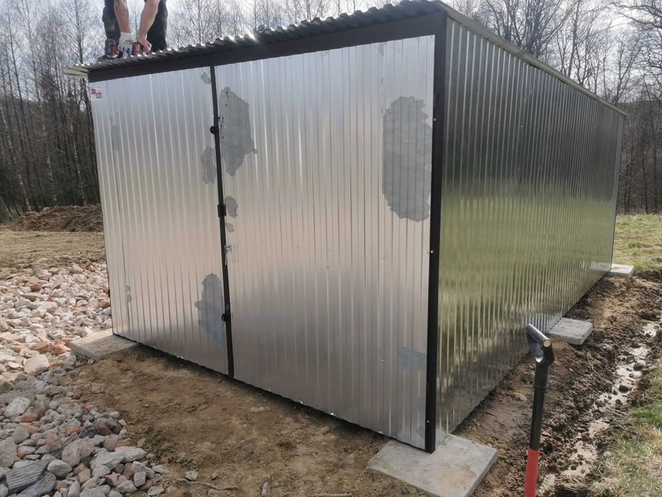Garaż blaszak 3X5 Garaż blaszany na budowę Magazyn wiata 6X5 4x6 6x8