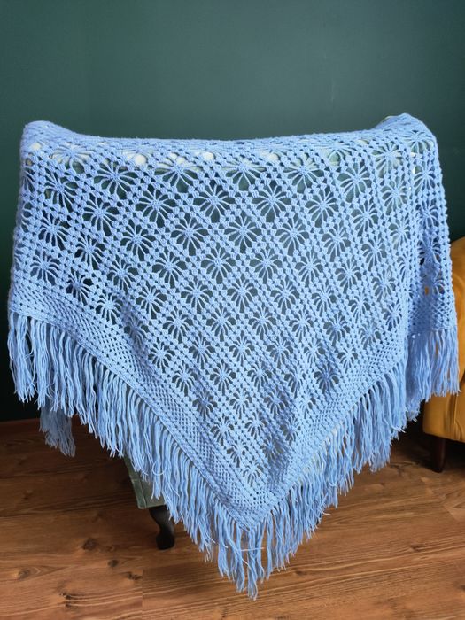 Wełniana Chusta/Rękodzieło/Szydełko