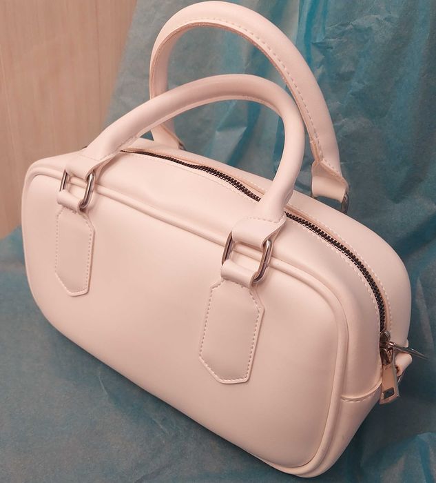 Сумка біло-молочна з еко шкіри