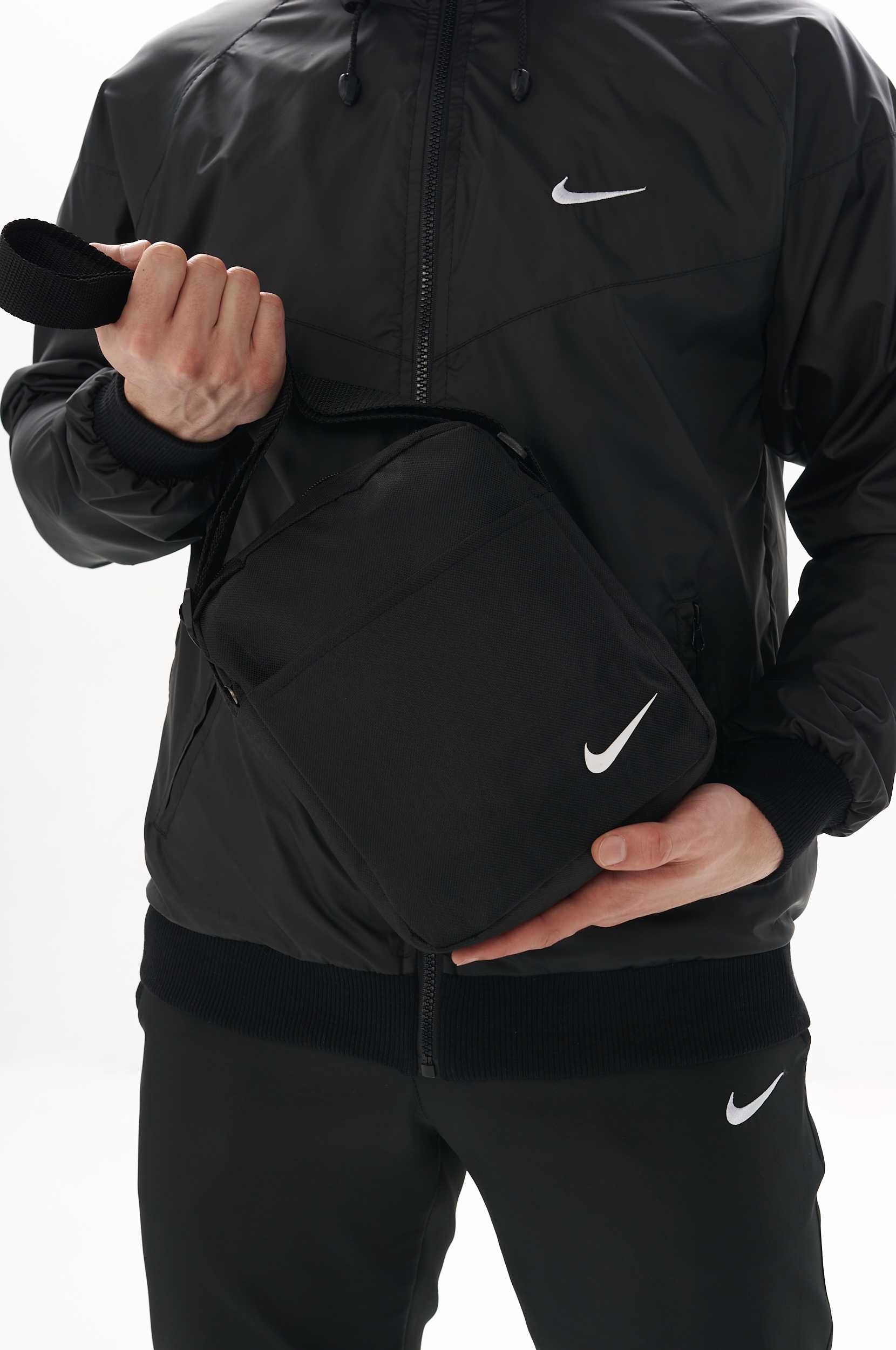 Спортивный костюм мужской весенний Nike черный + сумка в подарок