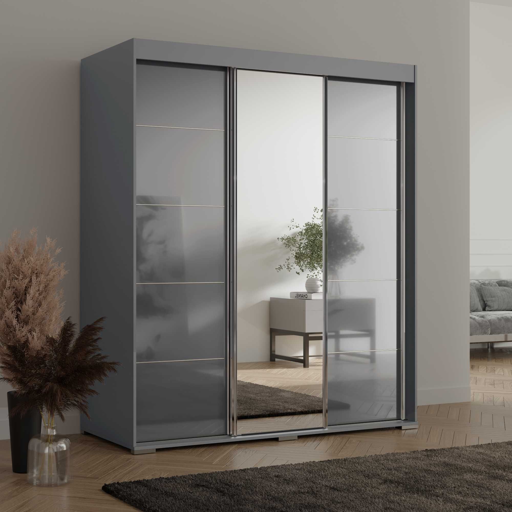 Szafa przesuwna Como 3D 180 (lacobel) 9 wariantów [Darmowa Dostawa]