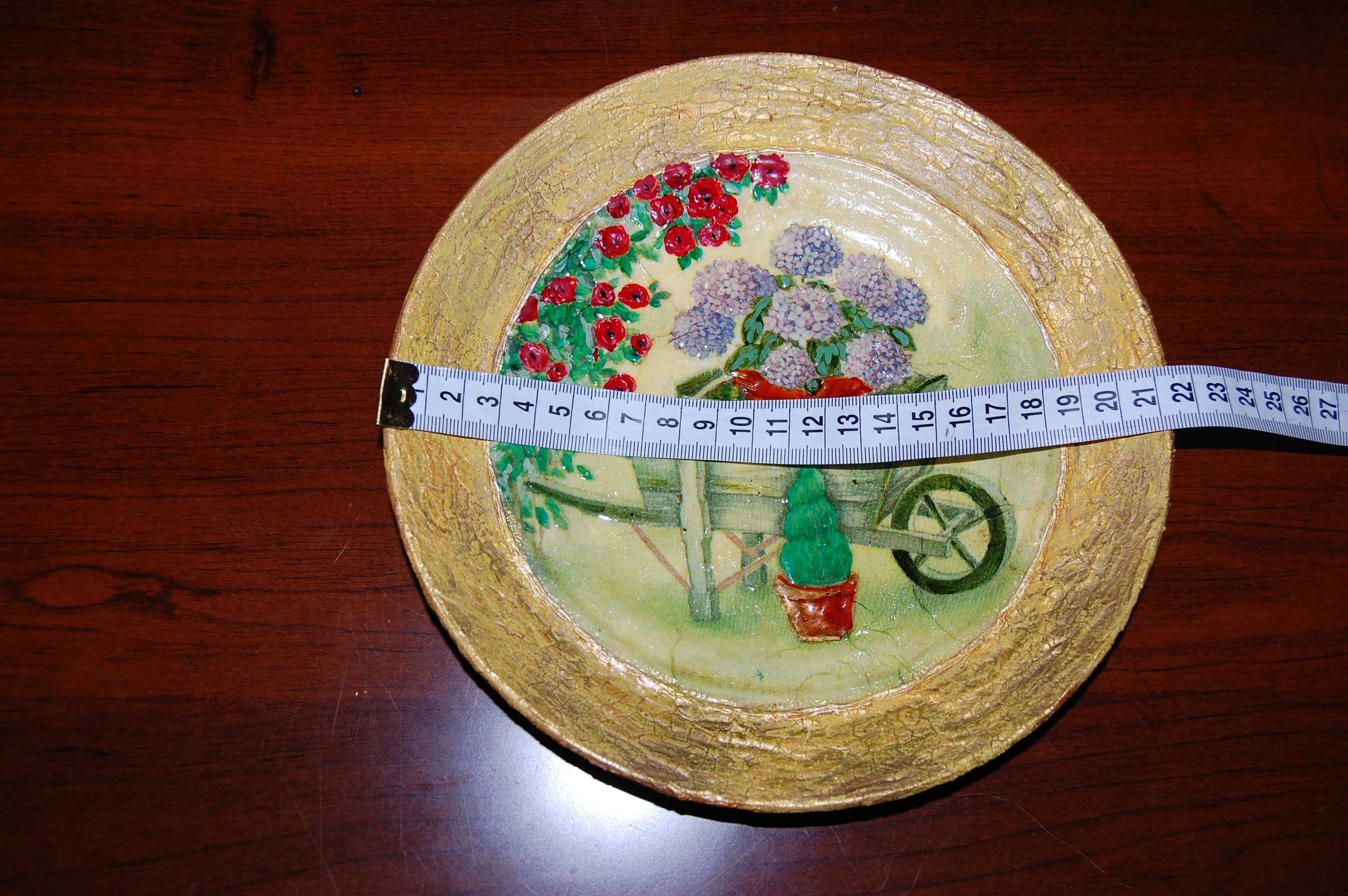 Декор, керамічна тарілка на стіну, діаметр 22 см, в англійському стилі