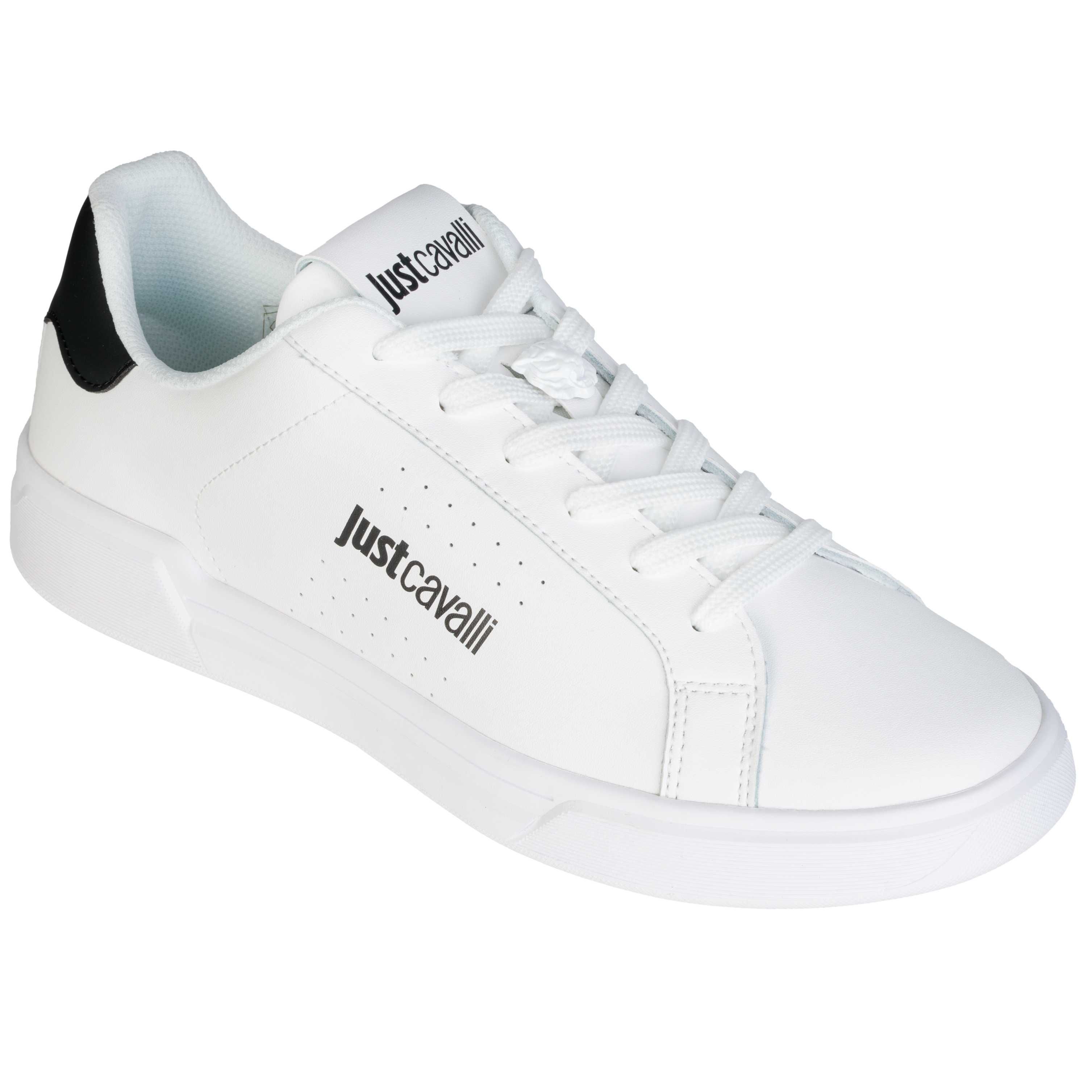 JUST CAVALLI markowe sneakersy buty męskie WHITE