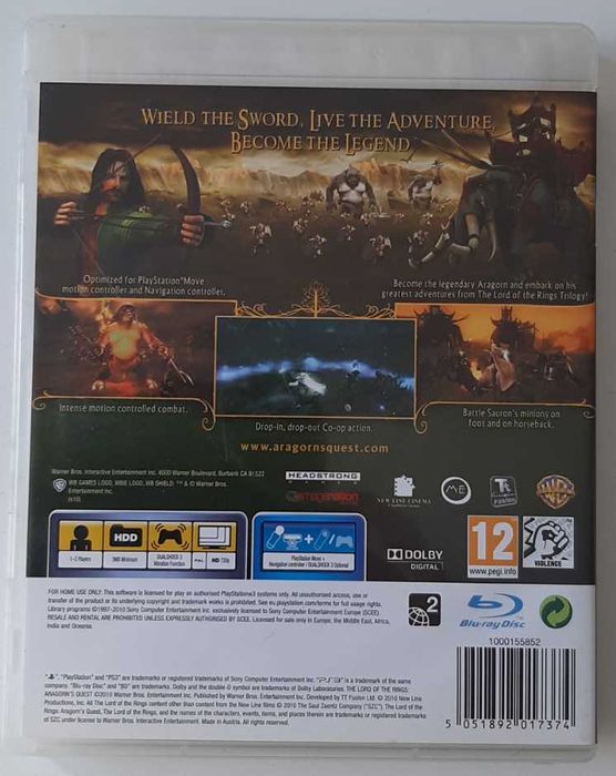 The Lord of the Rings Aragorn`s Quest - PS3