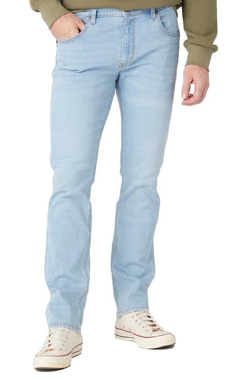 Nowe Jeansy Wrangler Greensboro Blue Waves W15QHN42H rozmiar W34 L30