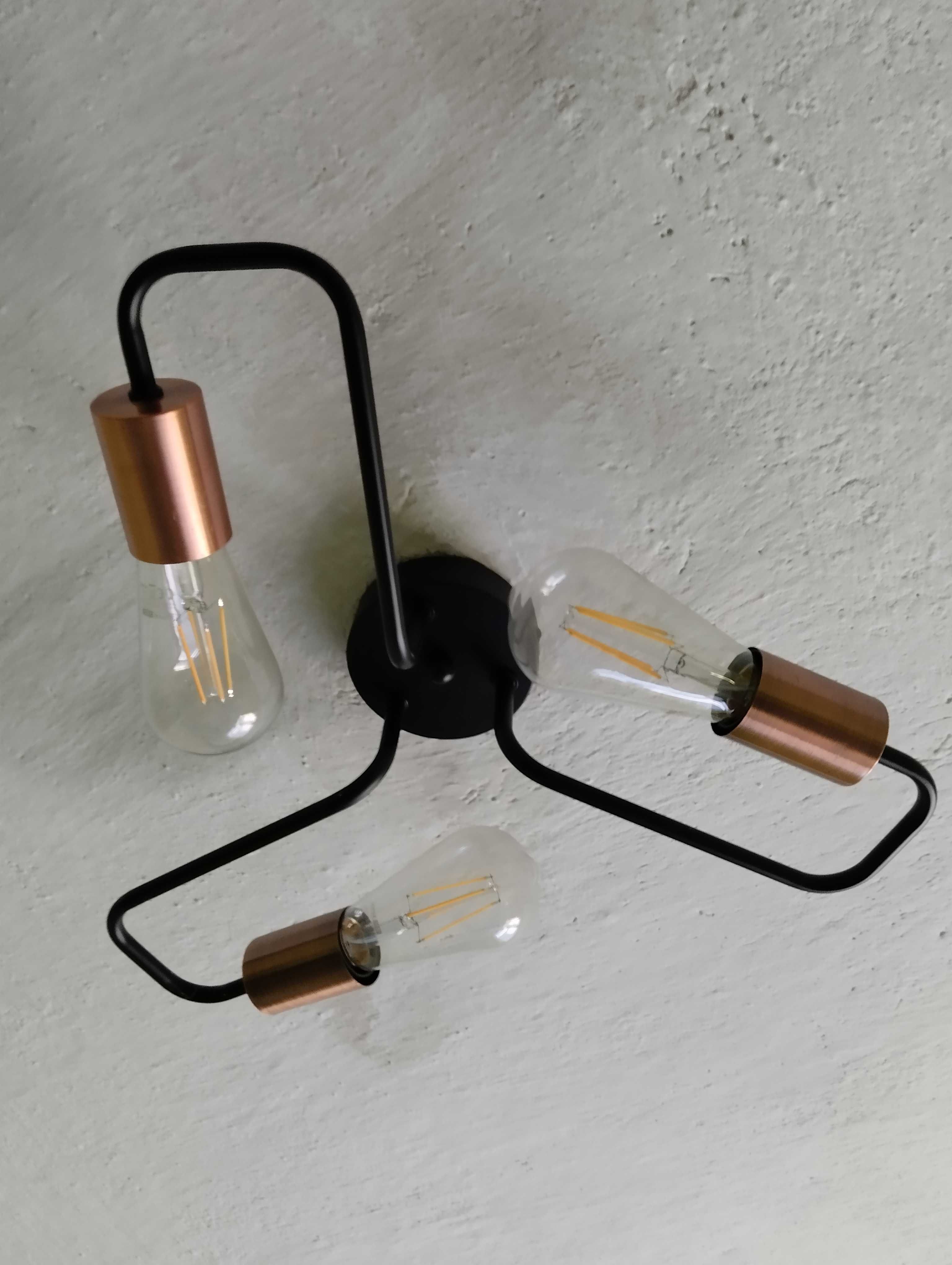 Lampa sufitowa HERPE + żarówki | Styl loftowy, industralny
