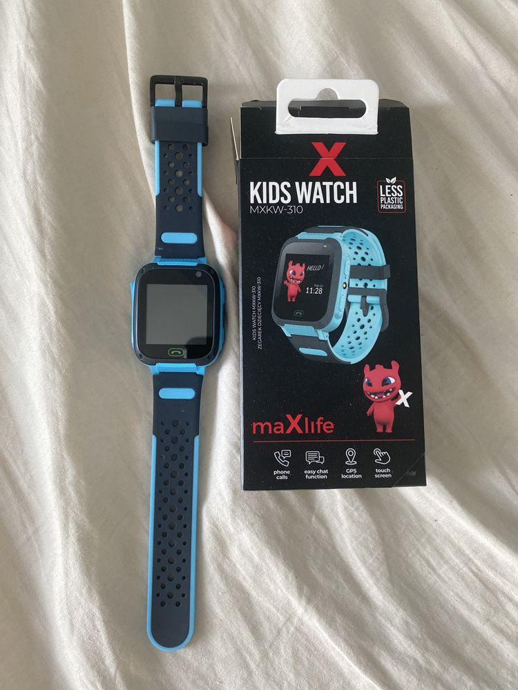 Zegarek Smart watch dla dzieci GPS niebieski rozmowy