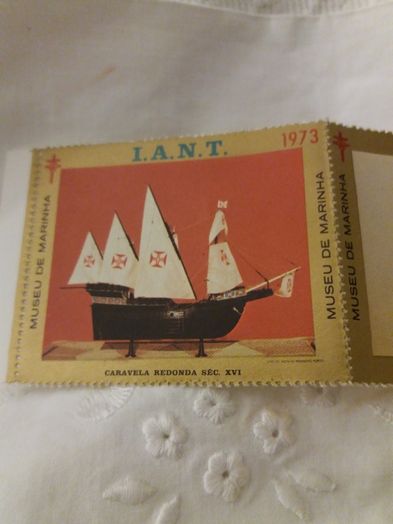 Selos do I.A.N.T. 3 coleções diferentes de compostas por 5 selos junt