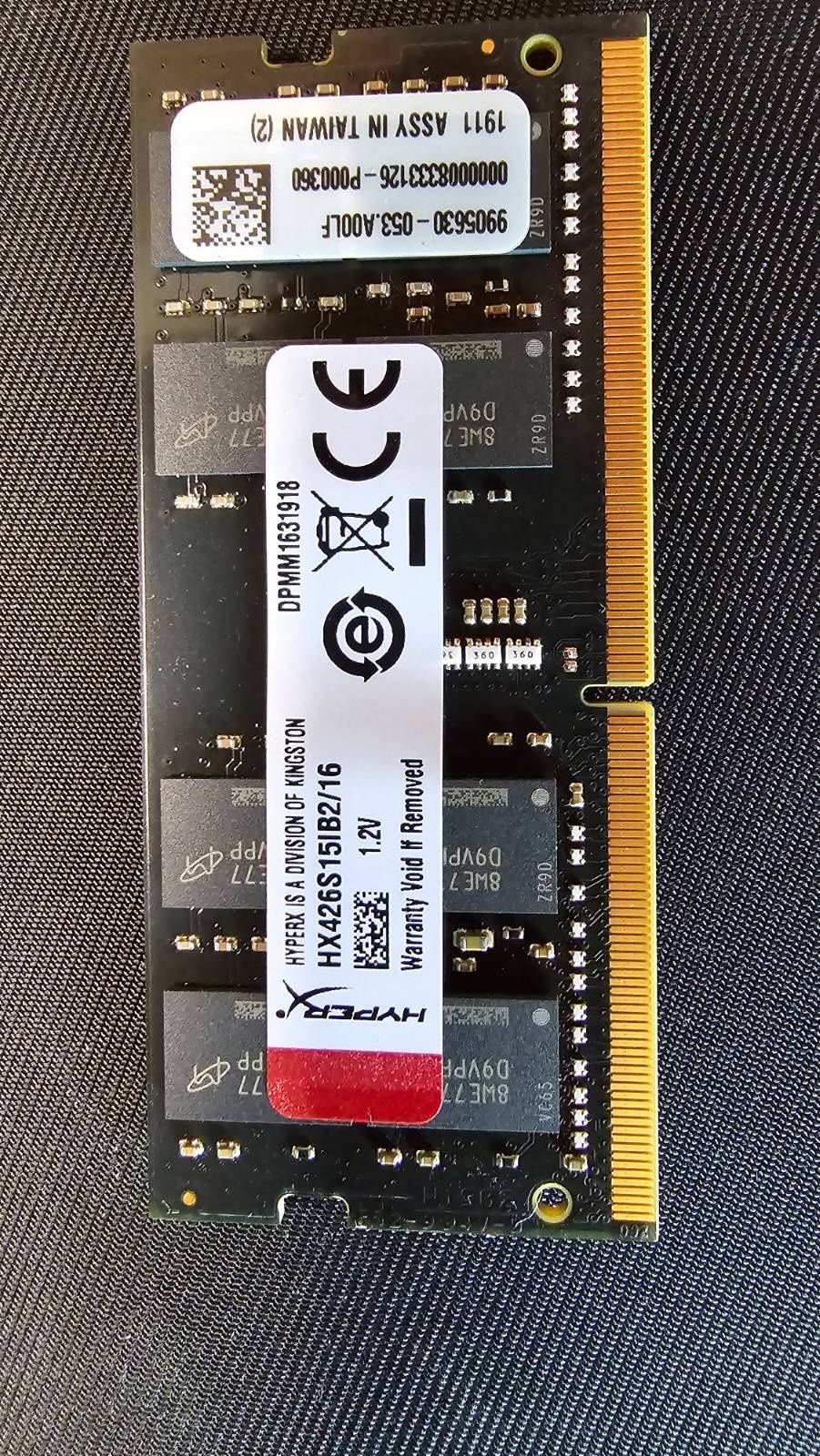 HyperX 16GB (1x16GB) 2666MHz CL15 Impact Black HX426S15IB2