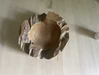 Misa z drzewa tekowego, srednica 21 cm