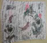 Komin szal muślin ptaszki boho 95x 90 cm szary 35% bawełna 65% wiskoza