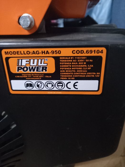 Генератор 800 W Італія