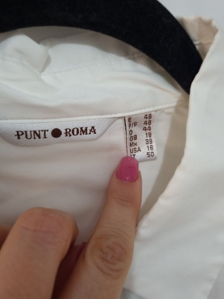 Biała haftowana koszula Punt Roma xxl